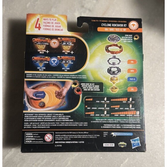 NEW  Beyblade Burst QuadDrive Cyclone Fury String Launcher &  Roktavor R7 - Picture 2 of 4